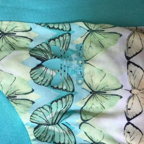 ADIDAS- WOMEN'S SMALL - MULTICOLOR SLEEVELESS BUTTERFLY TANK DRESS - Picture 7 of 11